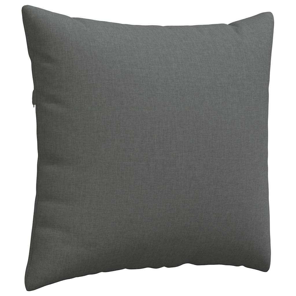Sofa Pagalvės 2 pcs Tamsiai pilka 45 x 45 cm audinys