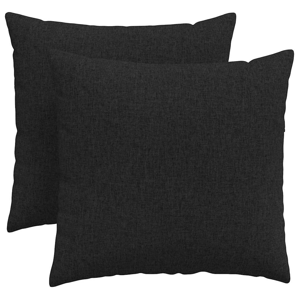Sofa Pagalvės 2 pcs Juoda 45 x 45 cm audinys