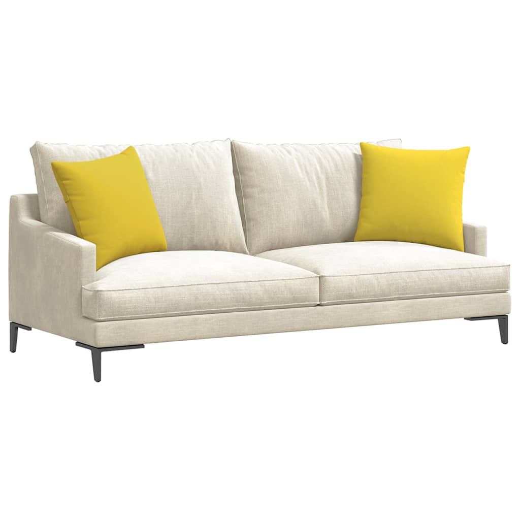 Sofa Pagalvės 2 pcs Šviesi geltona 45 x 45 cm audinys