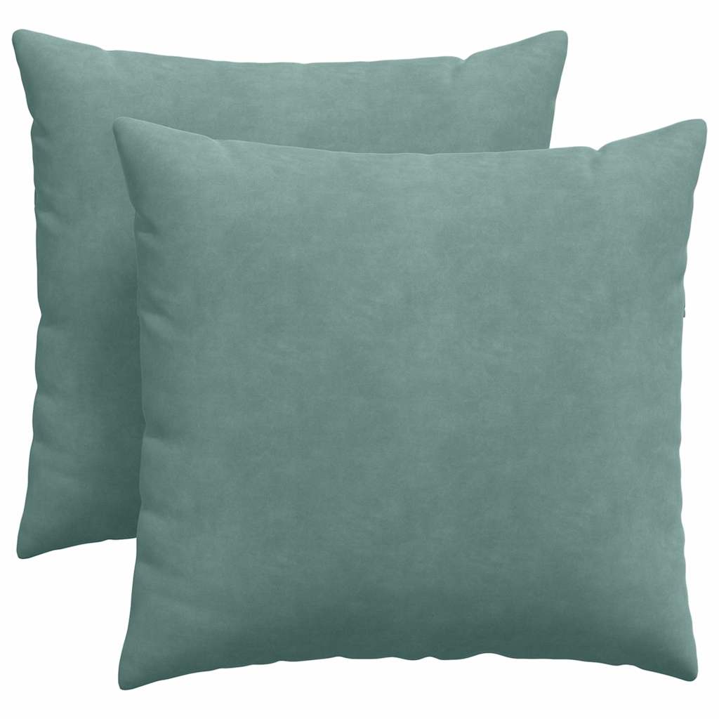 Sofa Pagalvės 2 pcs Jūrinė žalia 45 x 45 cm Kordūrinis audinys