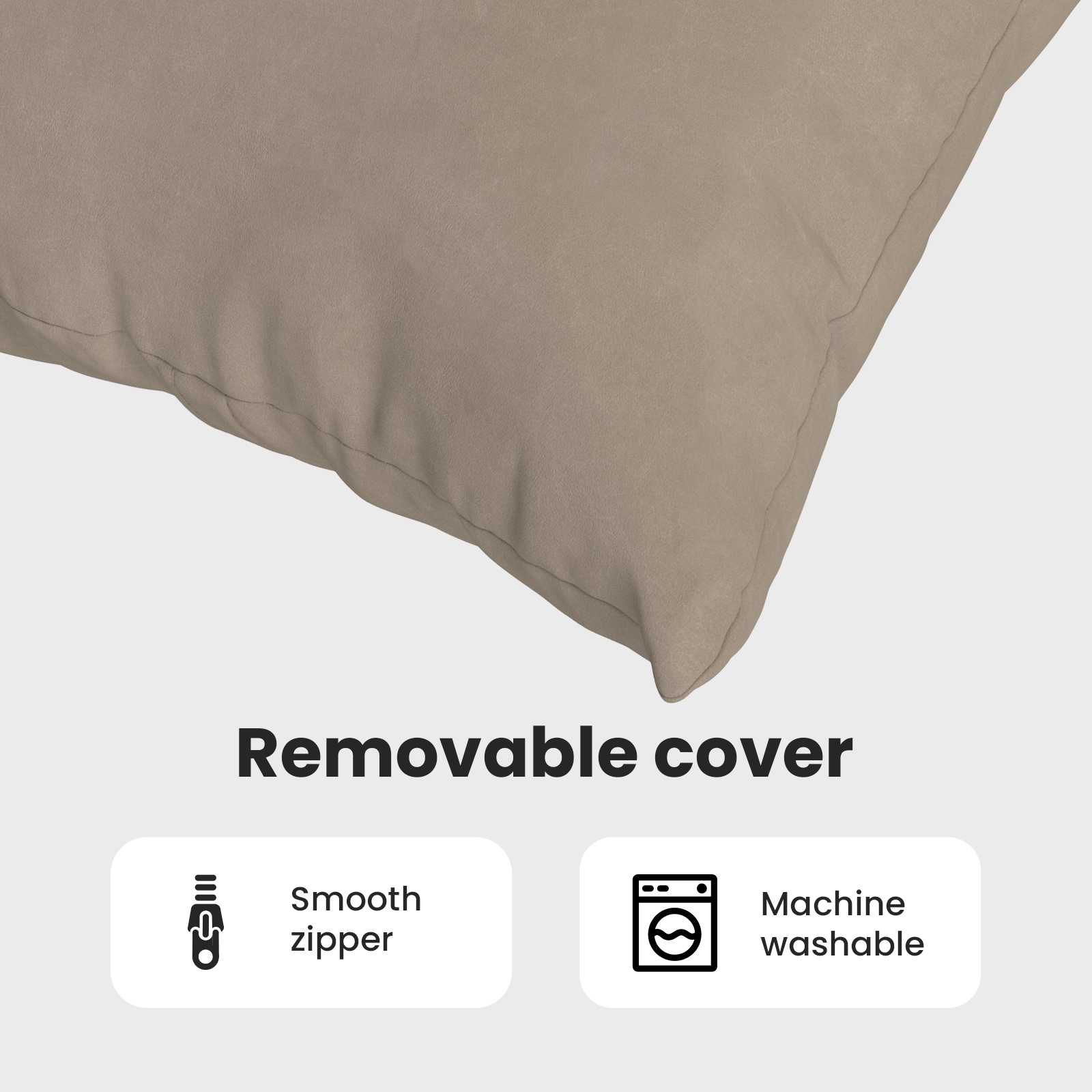 Sofa Pagalvės 2 pcs Taupe 45 x 45 cm audinys