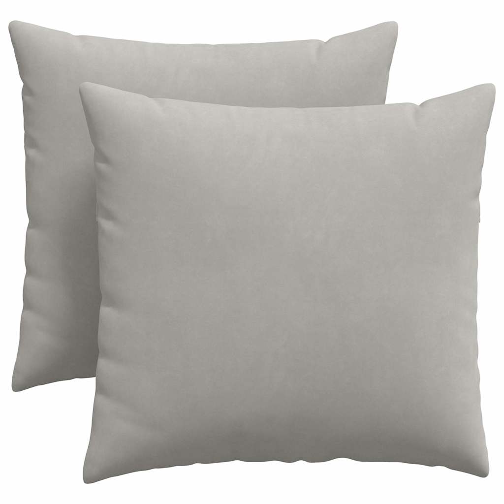 Sofa Pagalvės 2 pcs Šviesiai pilka 45 x 45 cm audinys