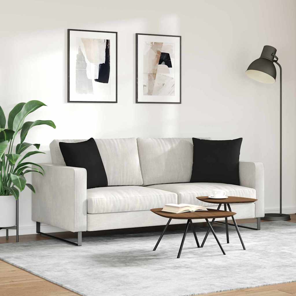 Sofa Pagalvės 2 pcs Juoda 45 x 45 cm audinys