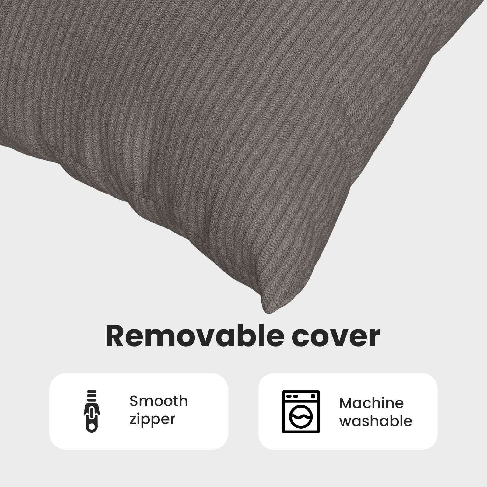 Sofa Pagalvės 2 pcs Šviesiai pilka 45 x 45 cm