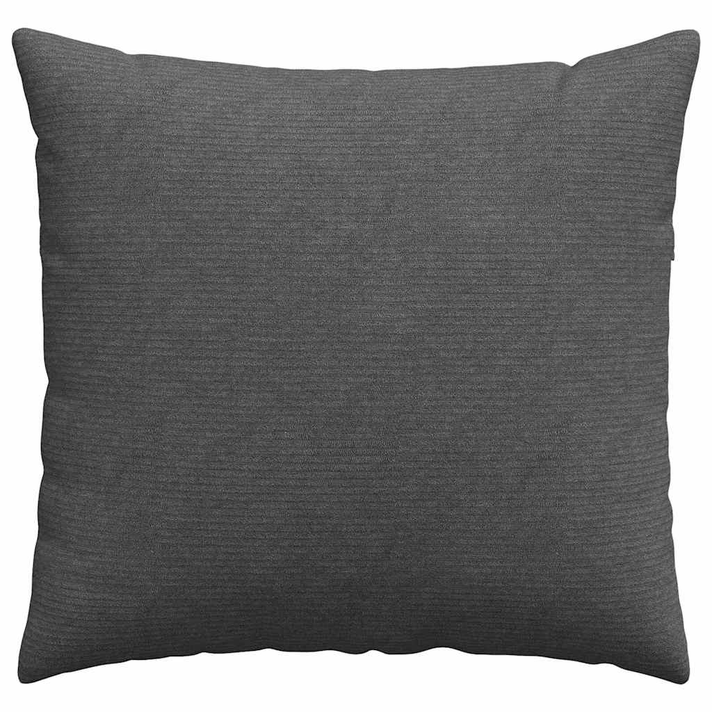 Dīvāna Spilveni 2 gab Tumši pelēki 45 x 45 cm Kordurojs audums