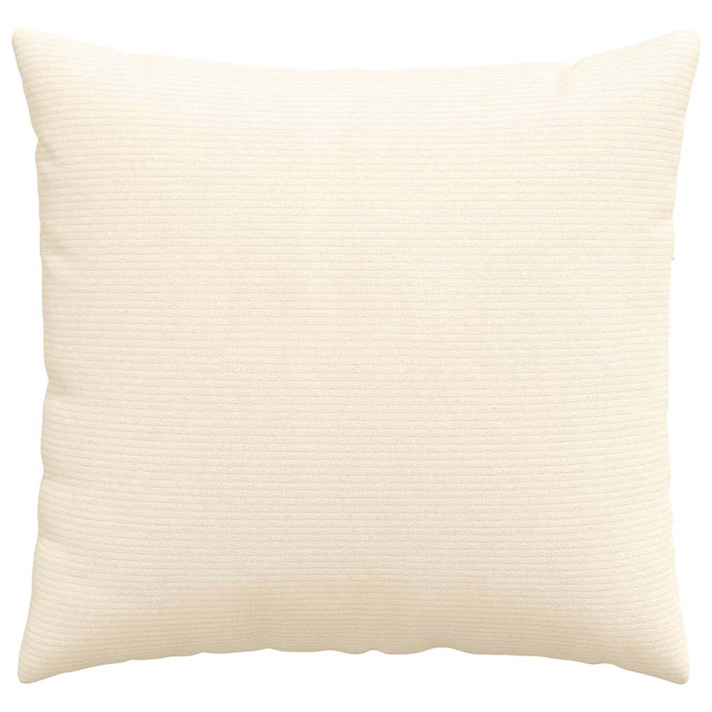 Sofa Cushions 2 pcs Cream 45 x 45 cm Corduroy