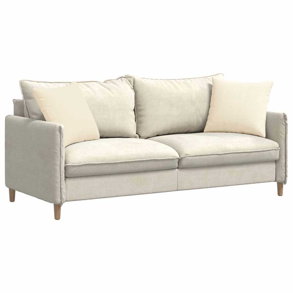 Sofa Cushions 2 pcs Cream 45 x 45 cm Corduroy