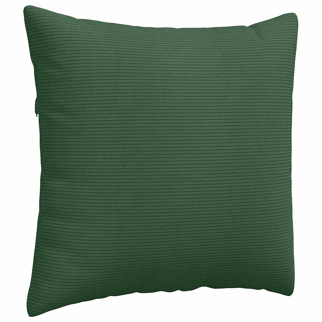 Sofa Pagalvės 2 pcs Tamsiai žalia 45 x 45 cm Kordūrinis audinys