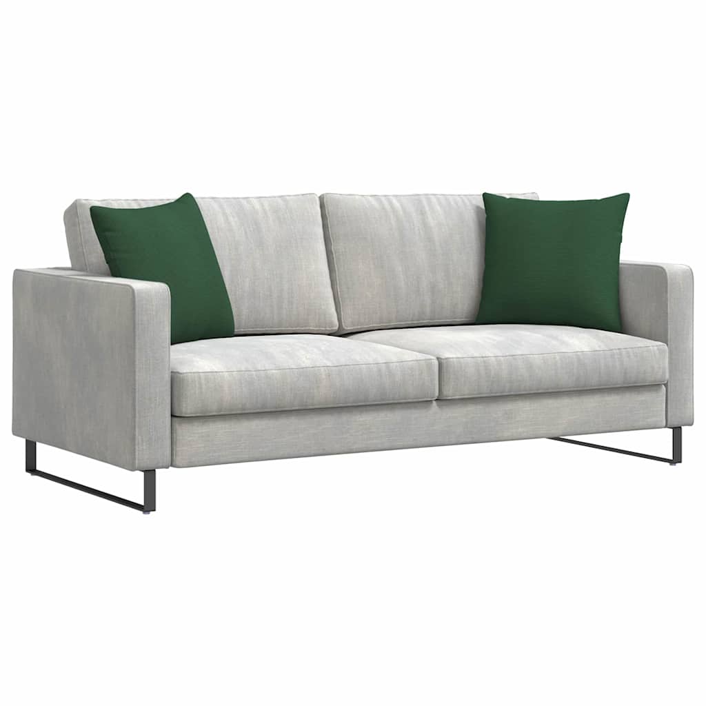 Sofa Pagalvės 2 pcs Tamsiai žalia 45 x 45 cm Kordūrinis audinys