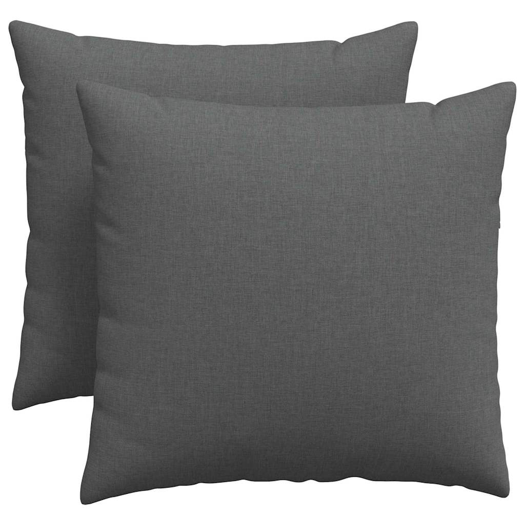 Sofa Pagalvės 2 pcs Tamsiai pilka 50 x 50 cm audinys