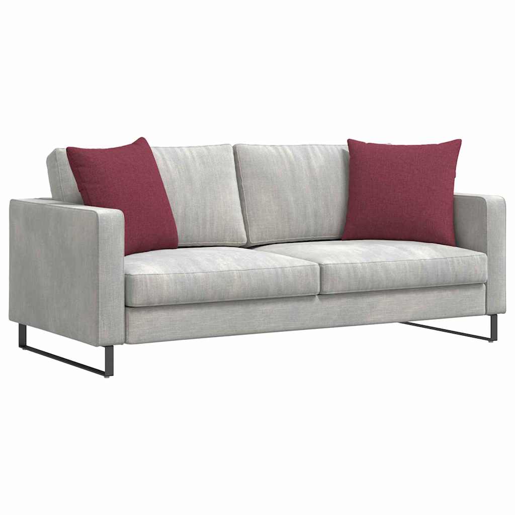 Sofa Pagalvės 2 pcs Vyno raudona 50 x 50 cm audinys
