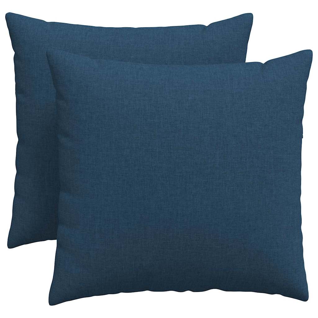Sofa Cushions 2 pcs Blue 50 x 50 cm fabric