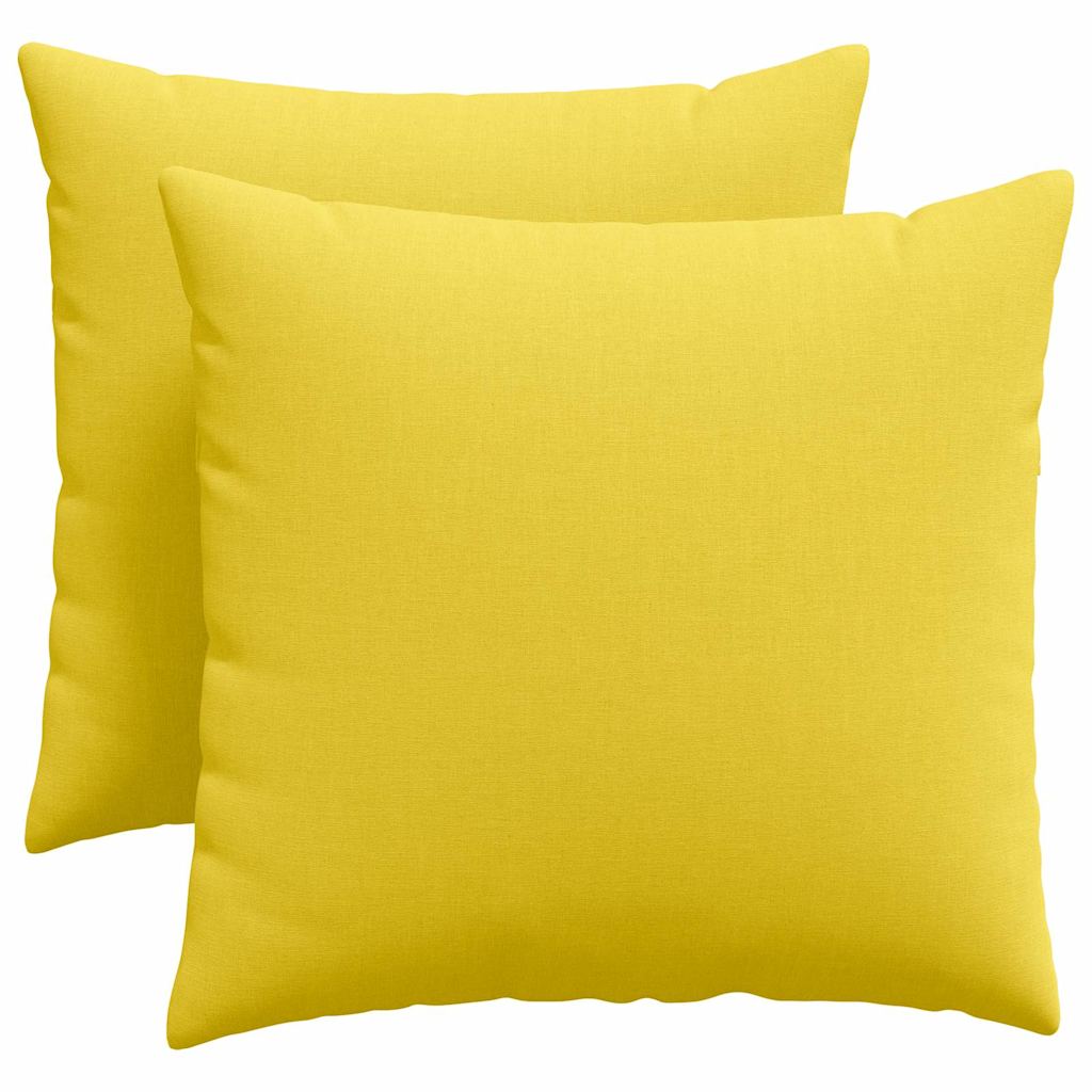 Sofa Pagalvės 2 pcs Šviesi geltona 50 x 50 cm audinys