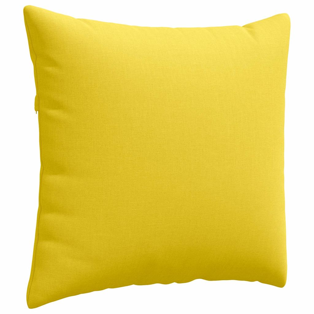 Sofa Pagalvės 2 pcs Šviesi geltona 50 x 50 cm audinys