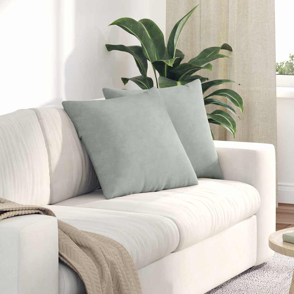Sofa Pagalvės 2 pcs Šviesiai pilka 50 x 50 cm
