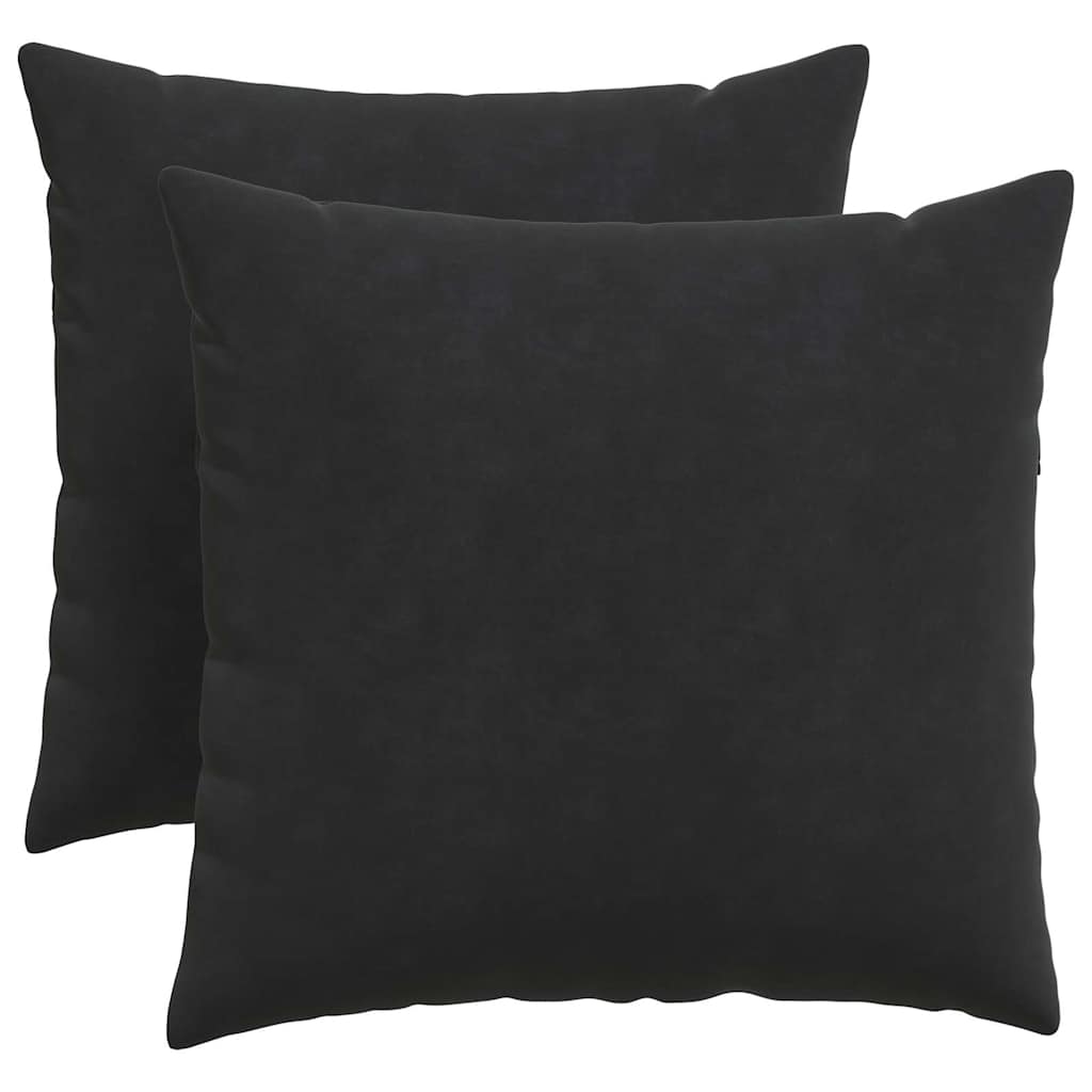 Sofa Pagalvės 2 pcs Juoda 50 x 50 cm Kordūrinis audinys