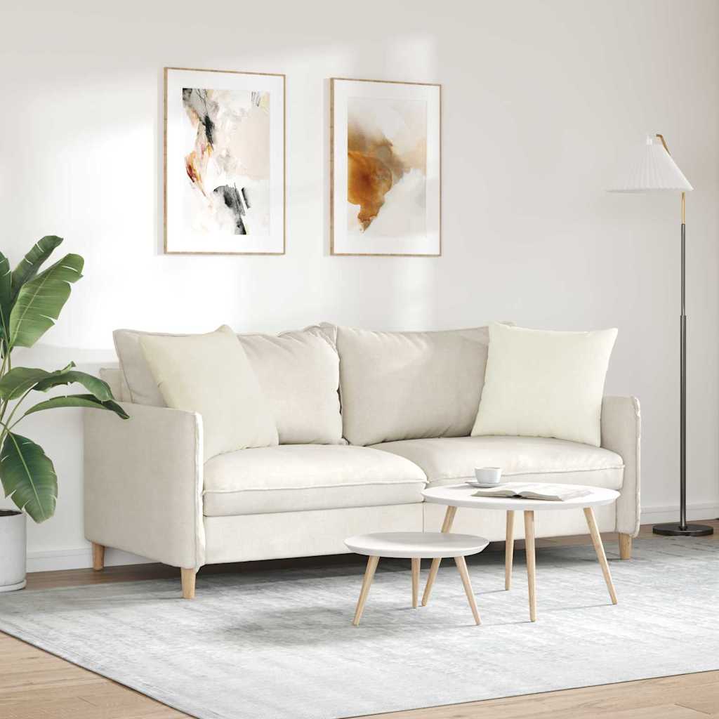 Dīvāna Spilveni 2 gab Krēmkrāsas 50 x 50 cm Korduroja audums
