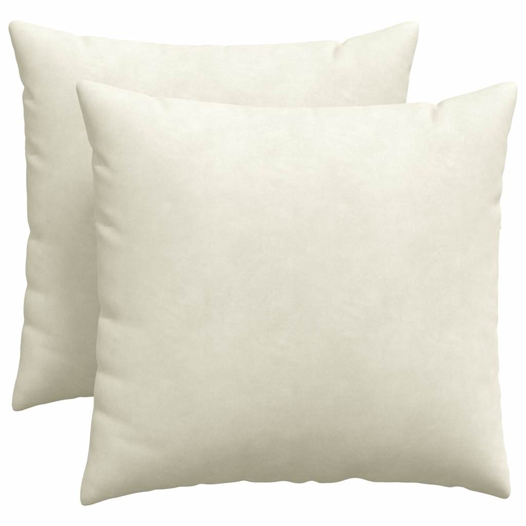 Dīvāna Spilveni 2 gab Krēmkrāsas 50 x 50 cm Korduroja audums