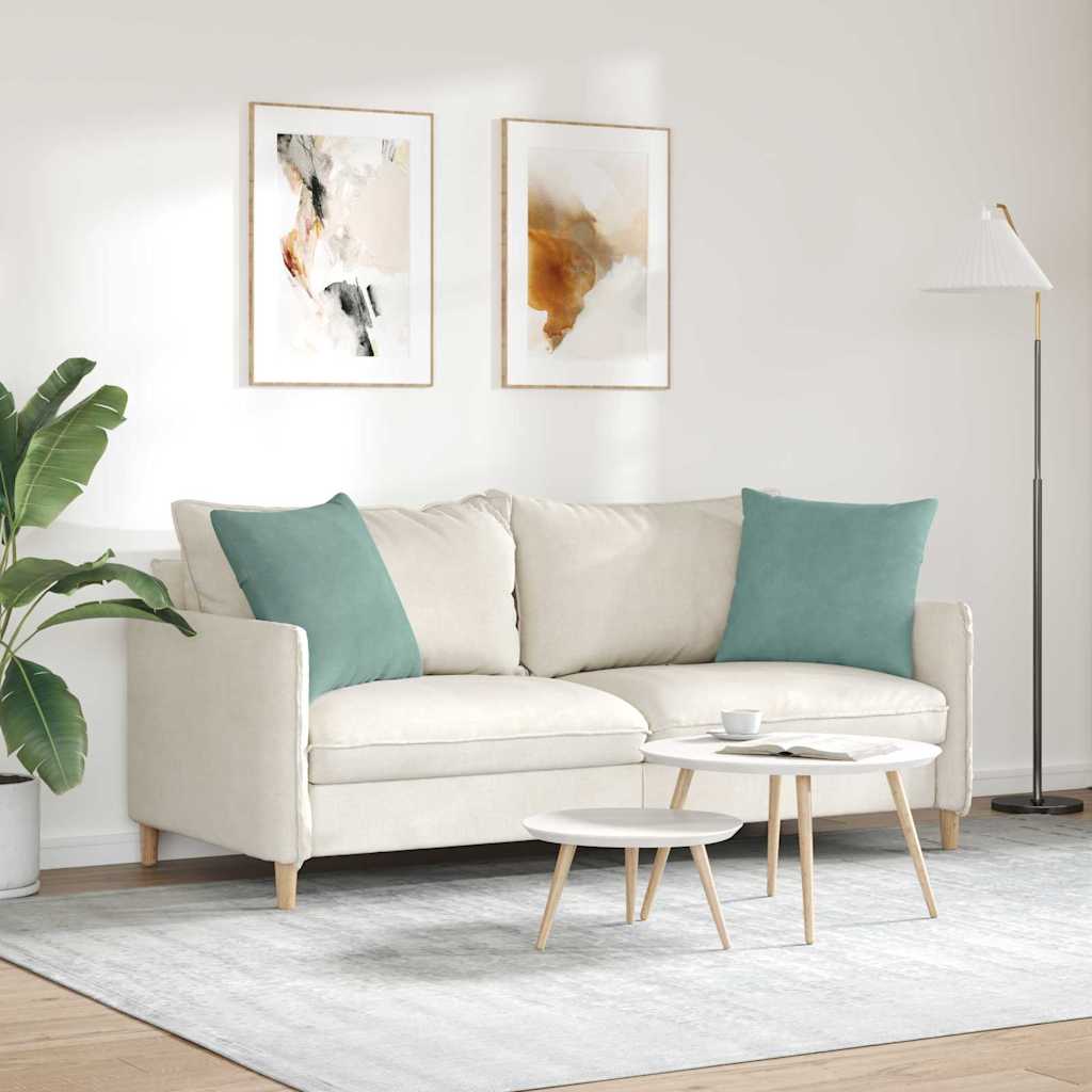Sofa Cushions 2 pcs Marine Green 50 x 50 cm Corduroy Fabric