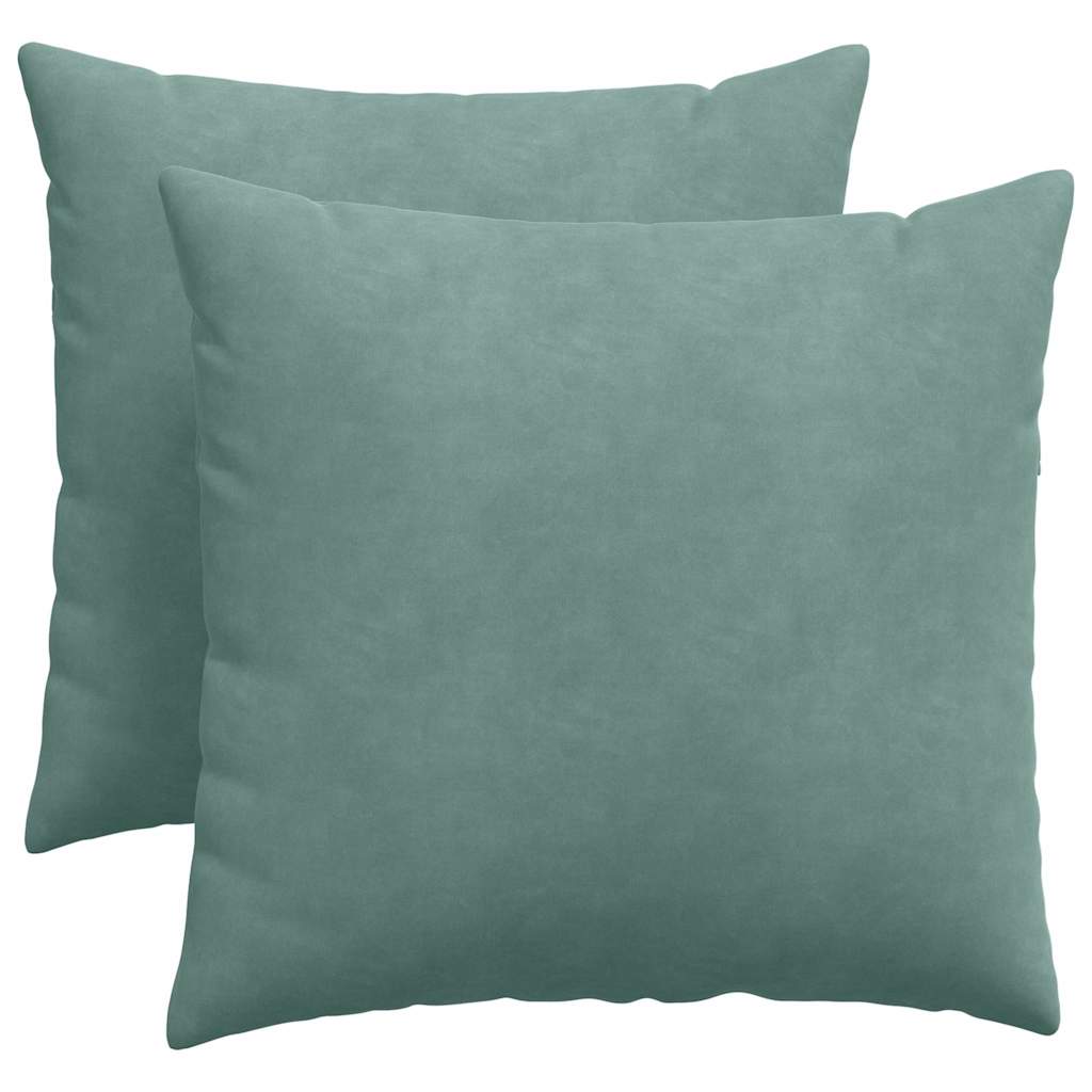 Sofa Cushions 2 pcs Marine Green 50 x 50 cm Corduroy Fabric