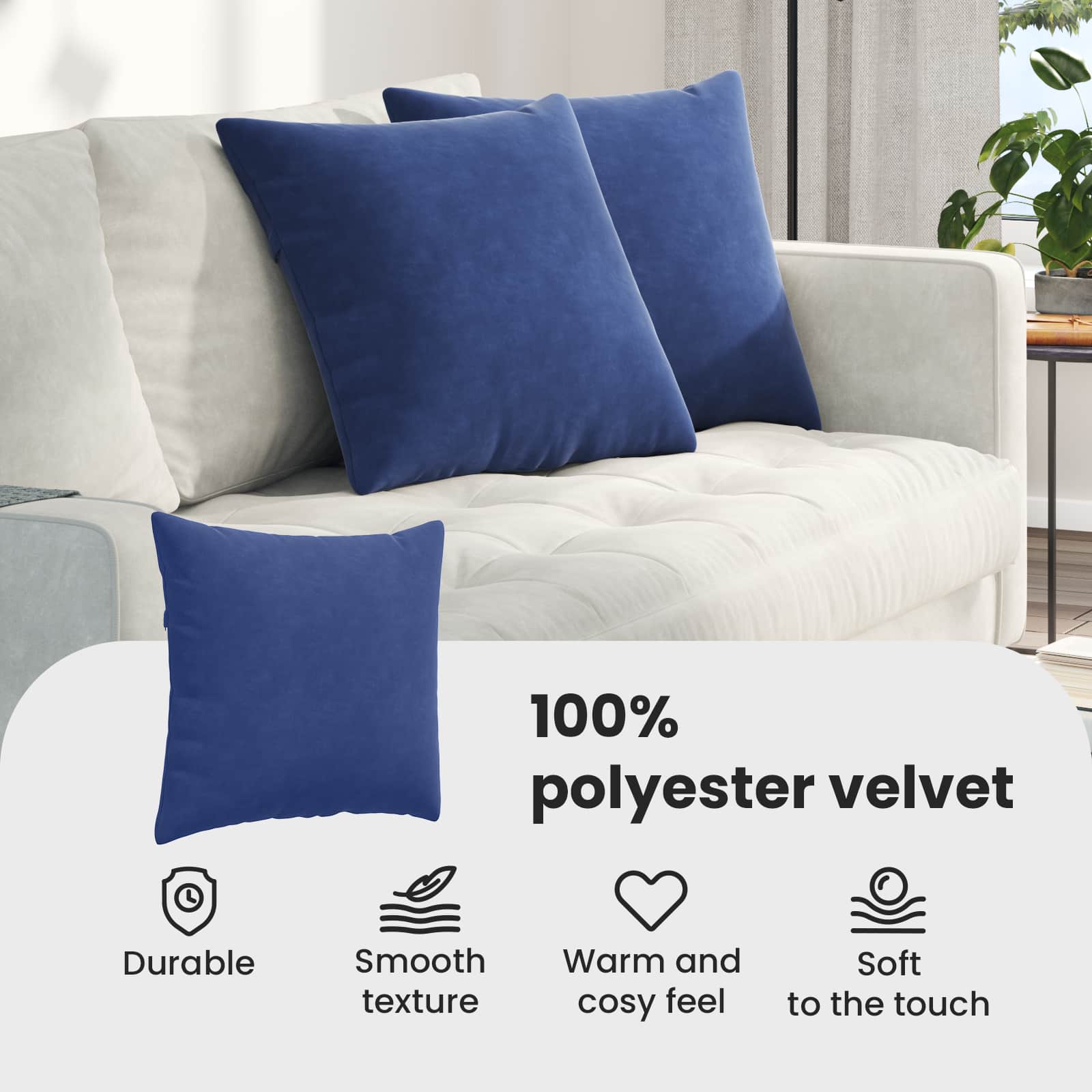 Sofa Pagalvės 2 pcs Policijos mėlyna 50 x 50 cm