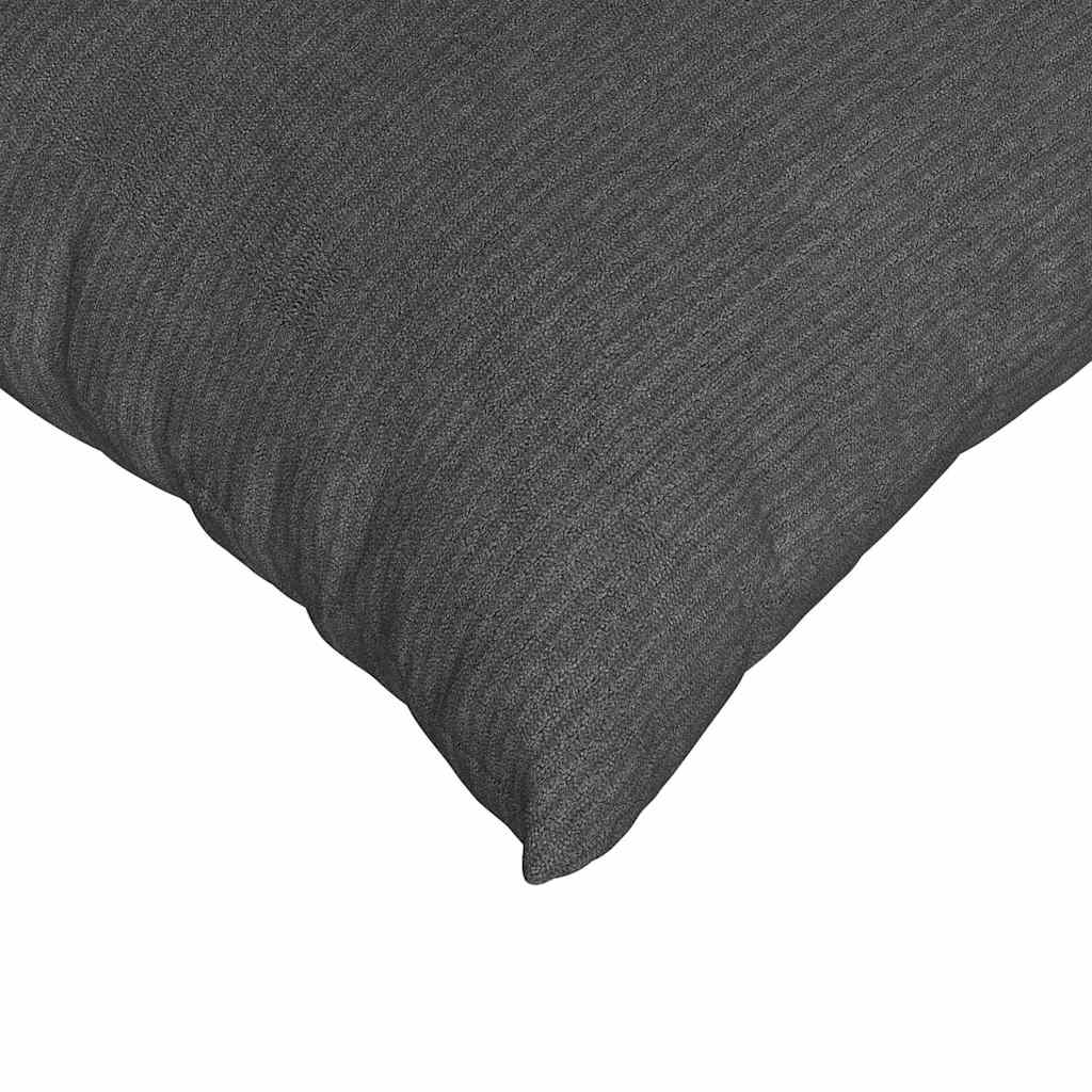 Sofa Pillows 2 pcs Dark Grey 50 x 50 cm Corduroy Fabric