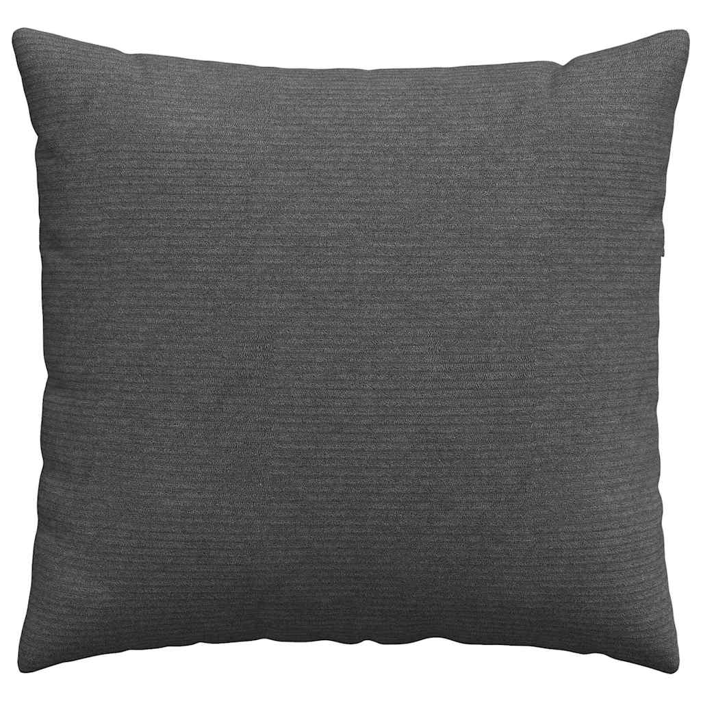 Sofa Pillows 2 pcs Dark Grey 50 x 50 cm Corduroy Fabric