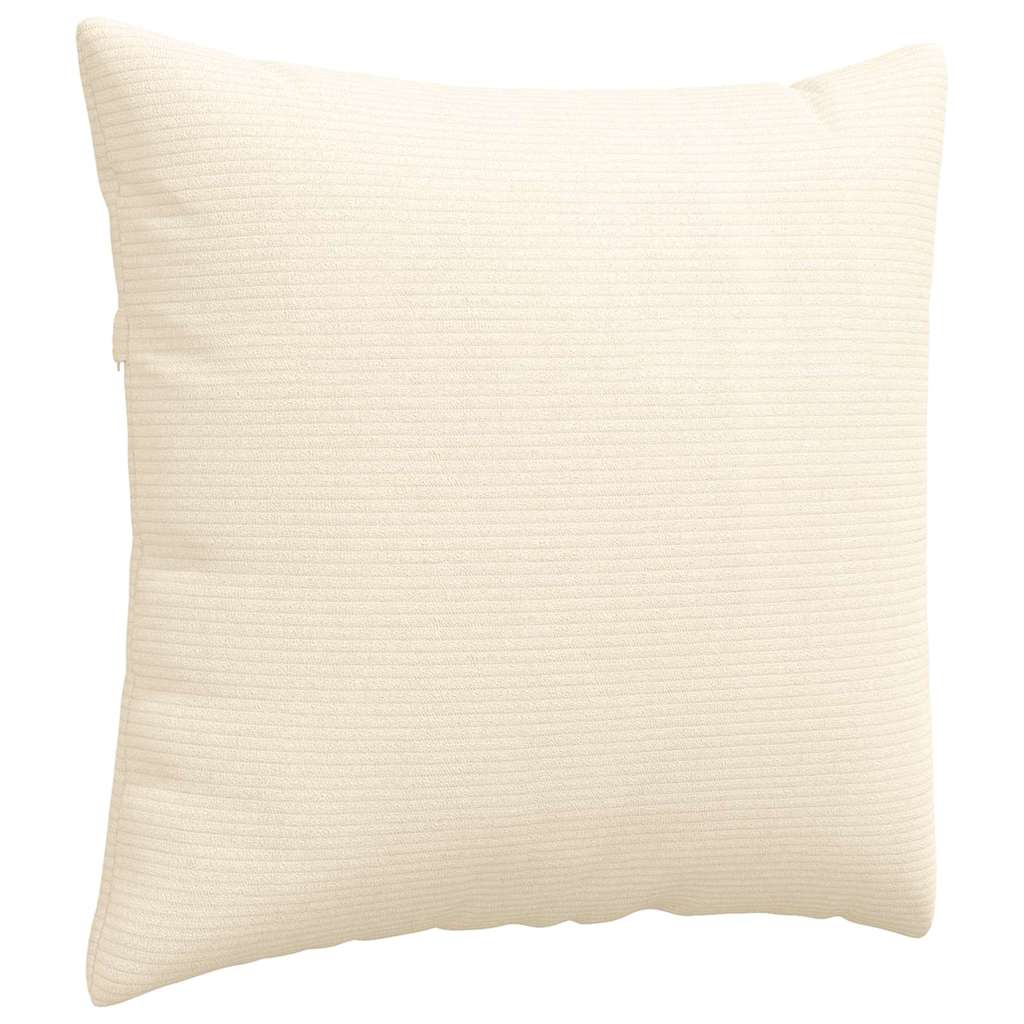 Sofa Pagalvės 2 pcs Kreminė 50 x 50 cm Kordūrinis audinys