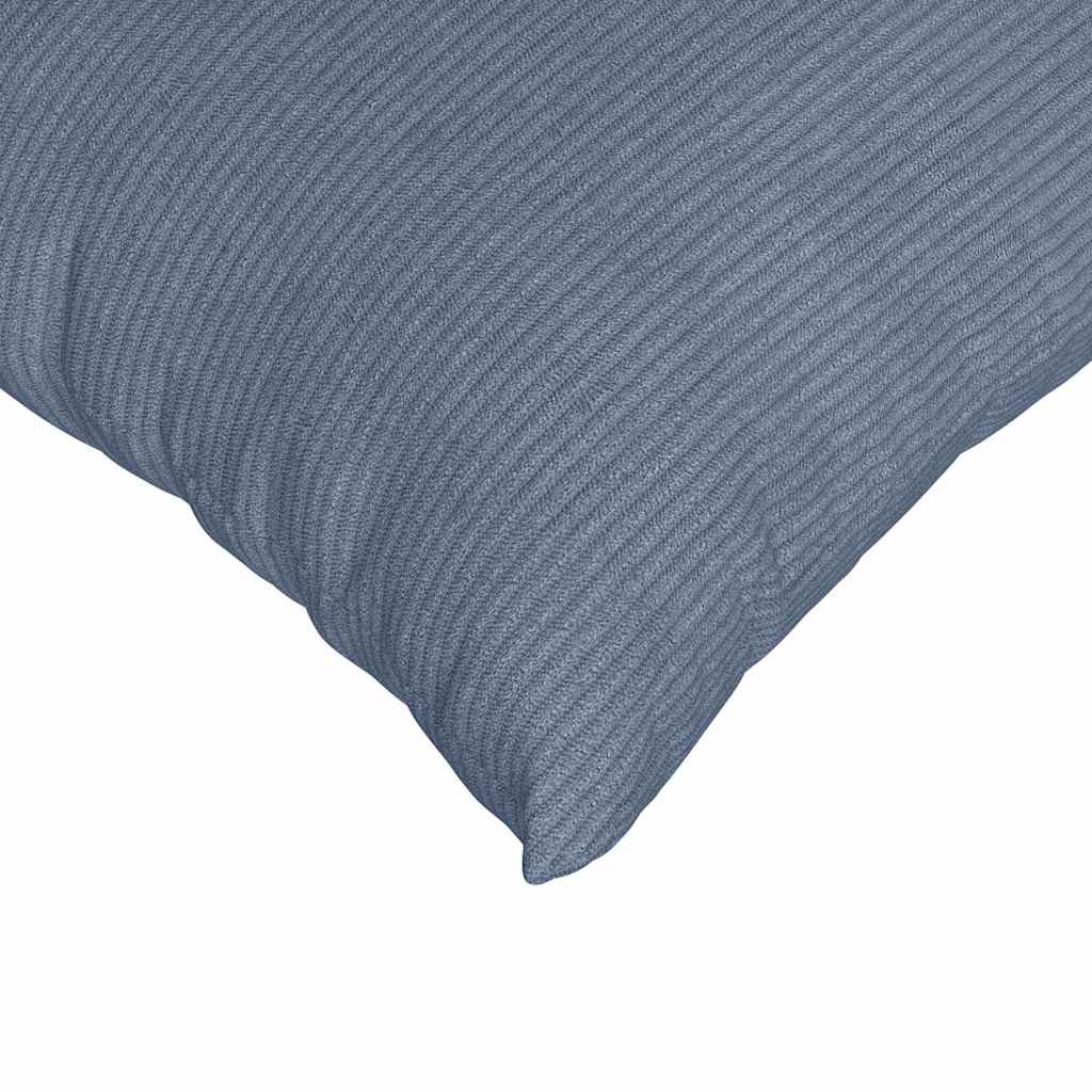 Sofa Cushions 2 pcs Blue 50 x 50 cm Corduroy fabric