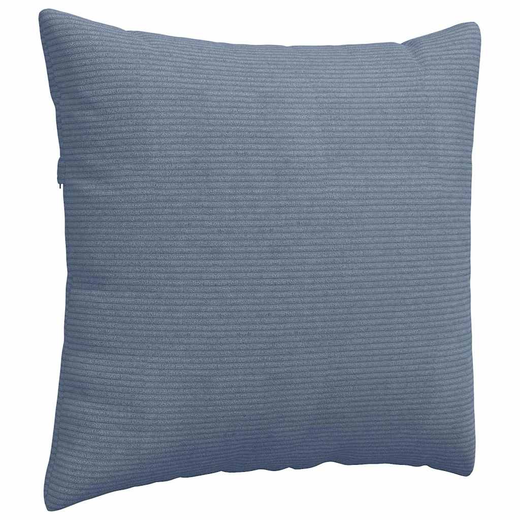 Sofa Cushions 2 pcs Blue 50 x 50 cm Corduroy fabric