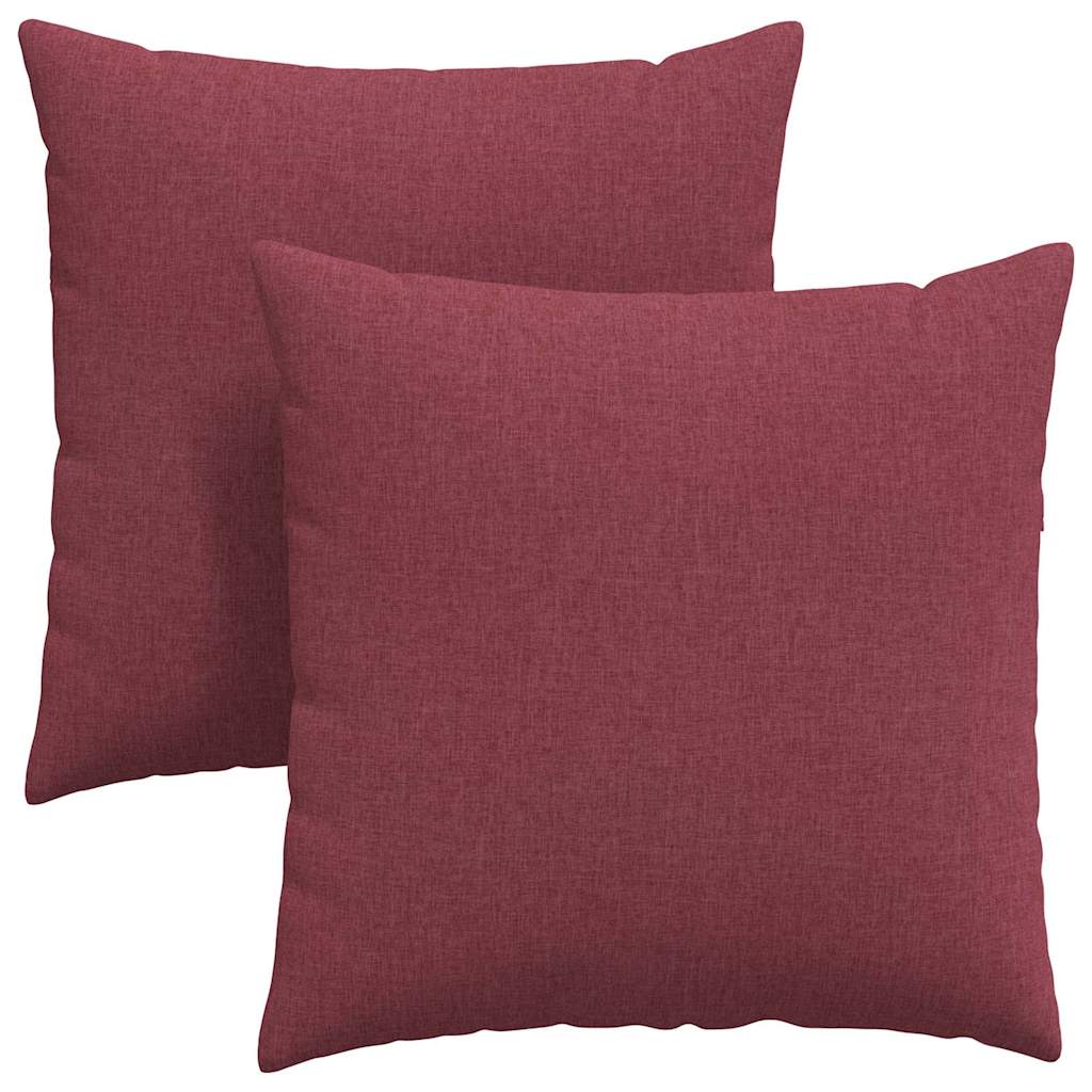 Sofa Pillows 2 pcs Wine Red 60 x 60 cm fabric
