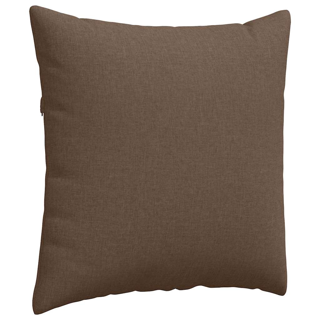 Sofa Cushions 2 pcs Brown 60 x 60 cm fabric