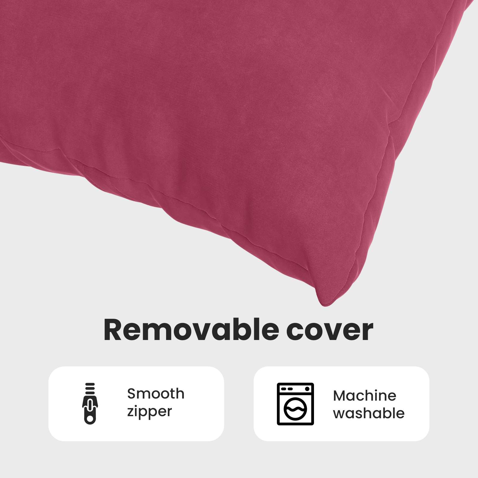 Sofa Pagalvės 2 pcs Vyno raudona 60 x 60 cm Kordūrinis audinys