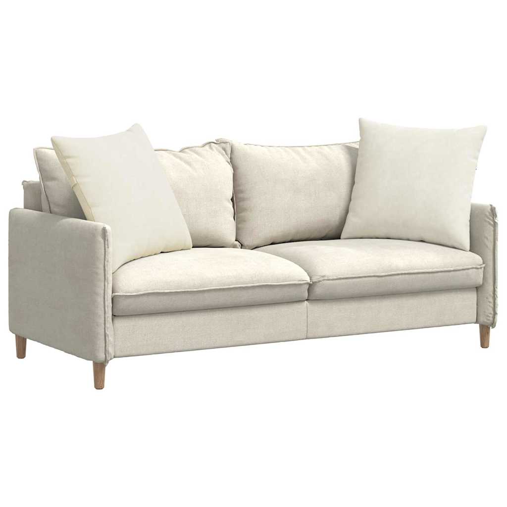 Sofa Pagalvės 2 pcs Kreminė 60 x 60 cm Kordūrinis audinys