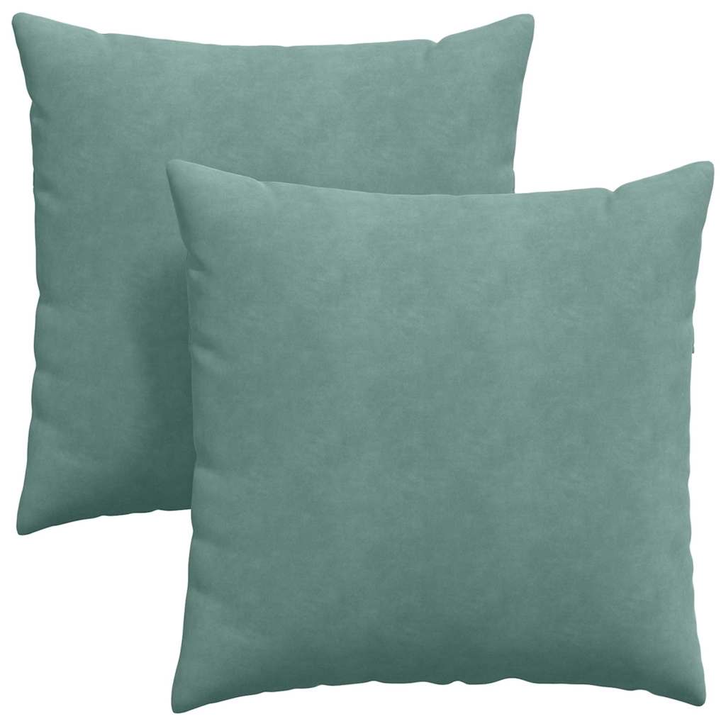 Sofa Pagalvės 2 pcs Jūrinė žalia 60 x 60 cm Kordūrinis audinys