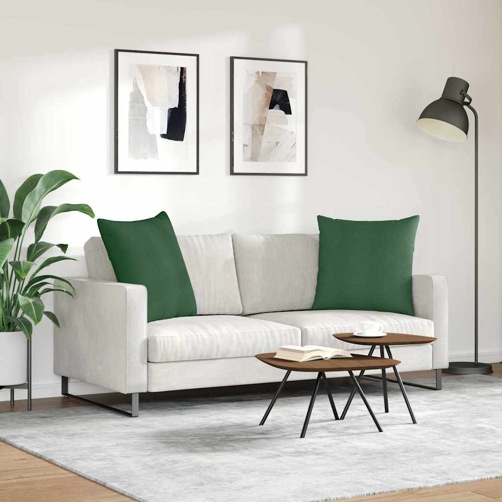 Sofa Cushions 2 pcs Dark green 60 x 60 cm Cordura fabric
