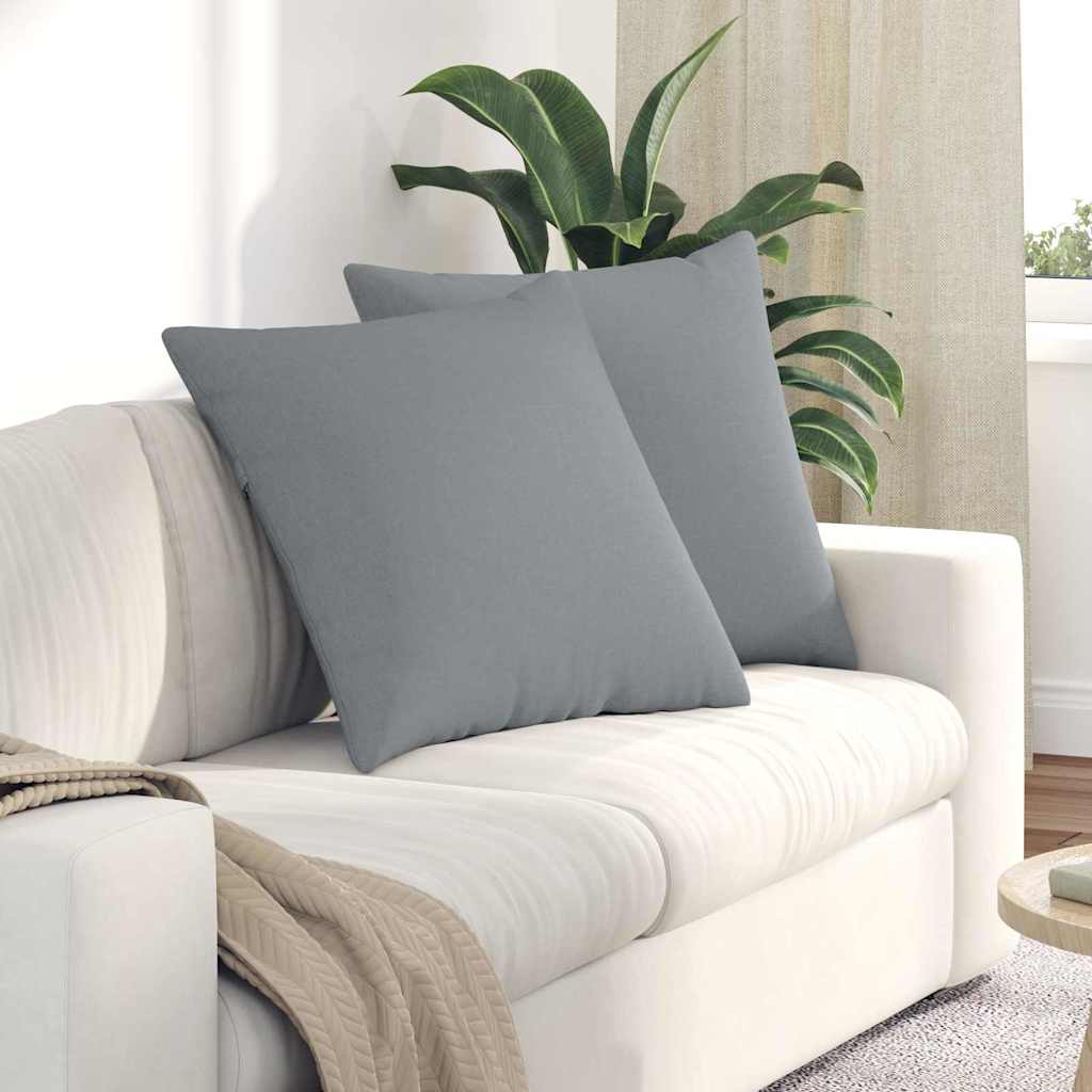 Sofa Pagalvės 2 pcs Šviesiai pilka 80 x 80 cm audinys