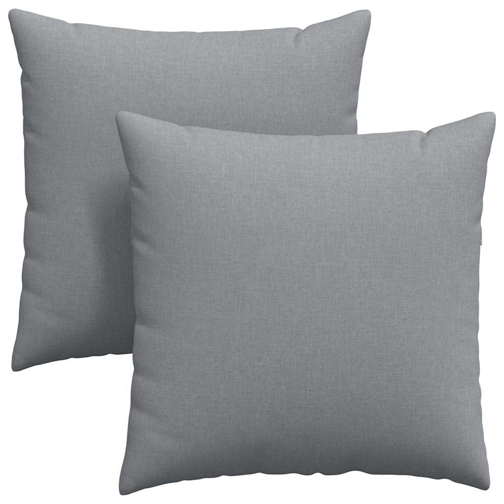 Sofa Pagalvės 2 pcs Šviesiai pilka 80 x 80 cm audinys