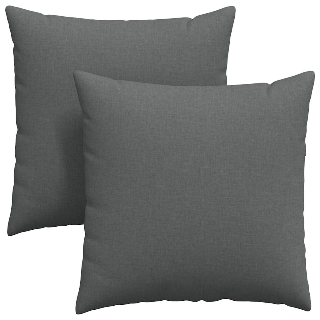 Sofa Pagalvės 2 pcs Tamsiai pilka 80 x 80 cm audinys