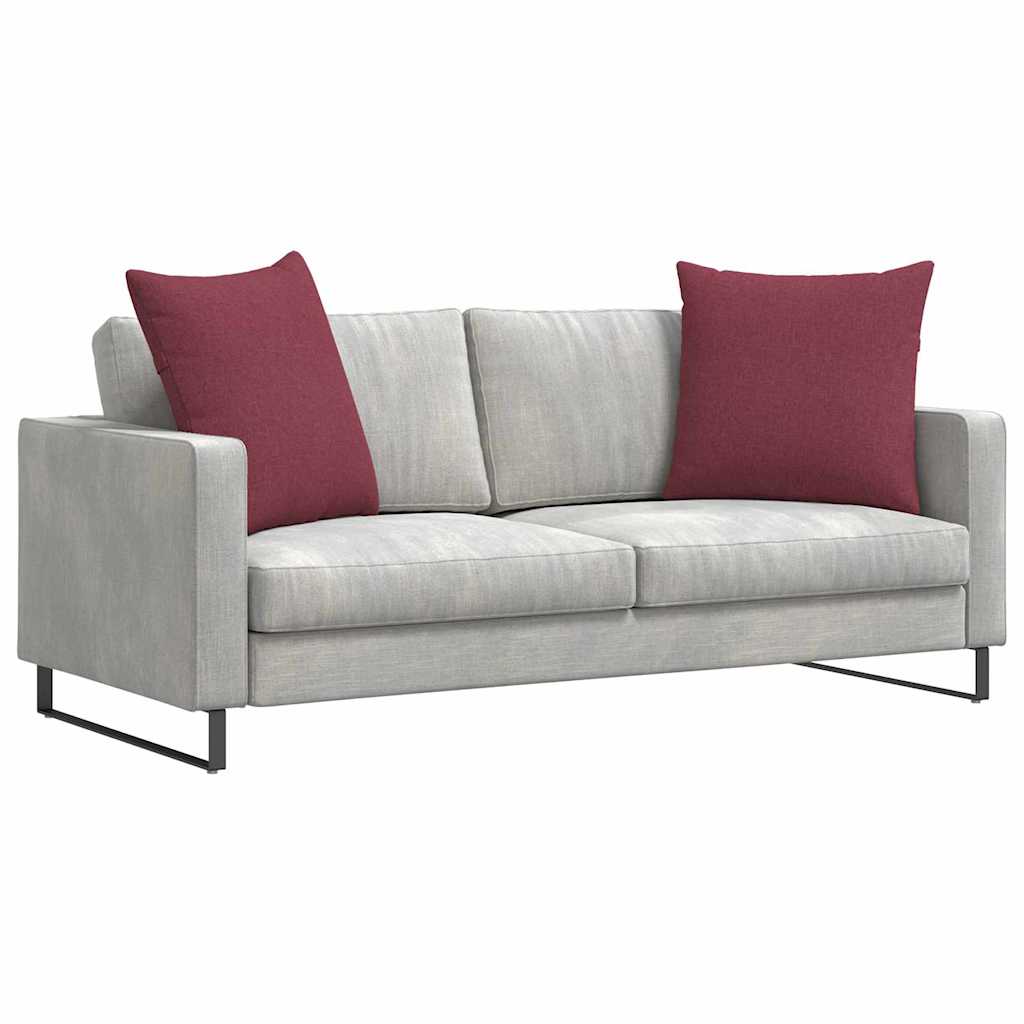 Sofa Cushions 2 pcs Wine red 80 x 80 cm fabric