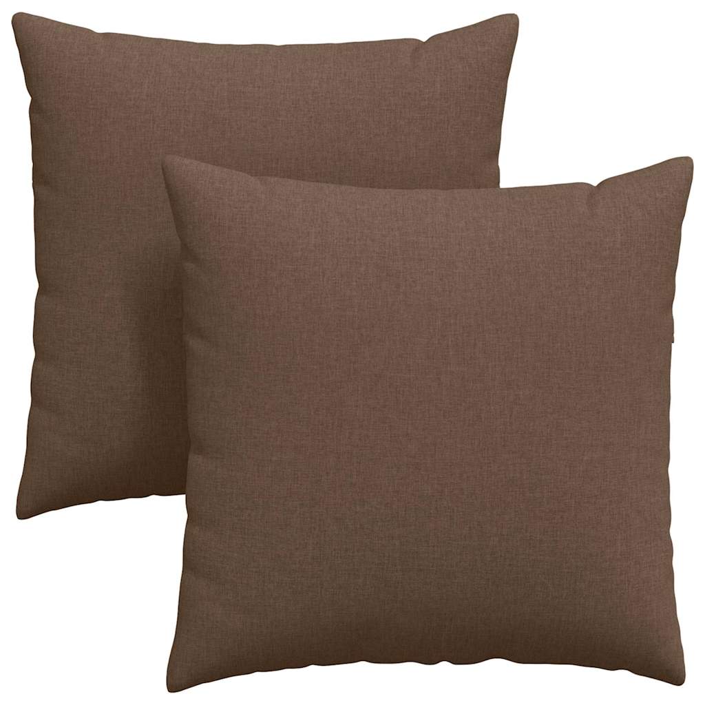 Sofa Pagalvės 2 pcs Ruda 80 x 80 cm audinys