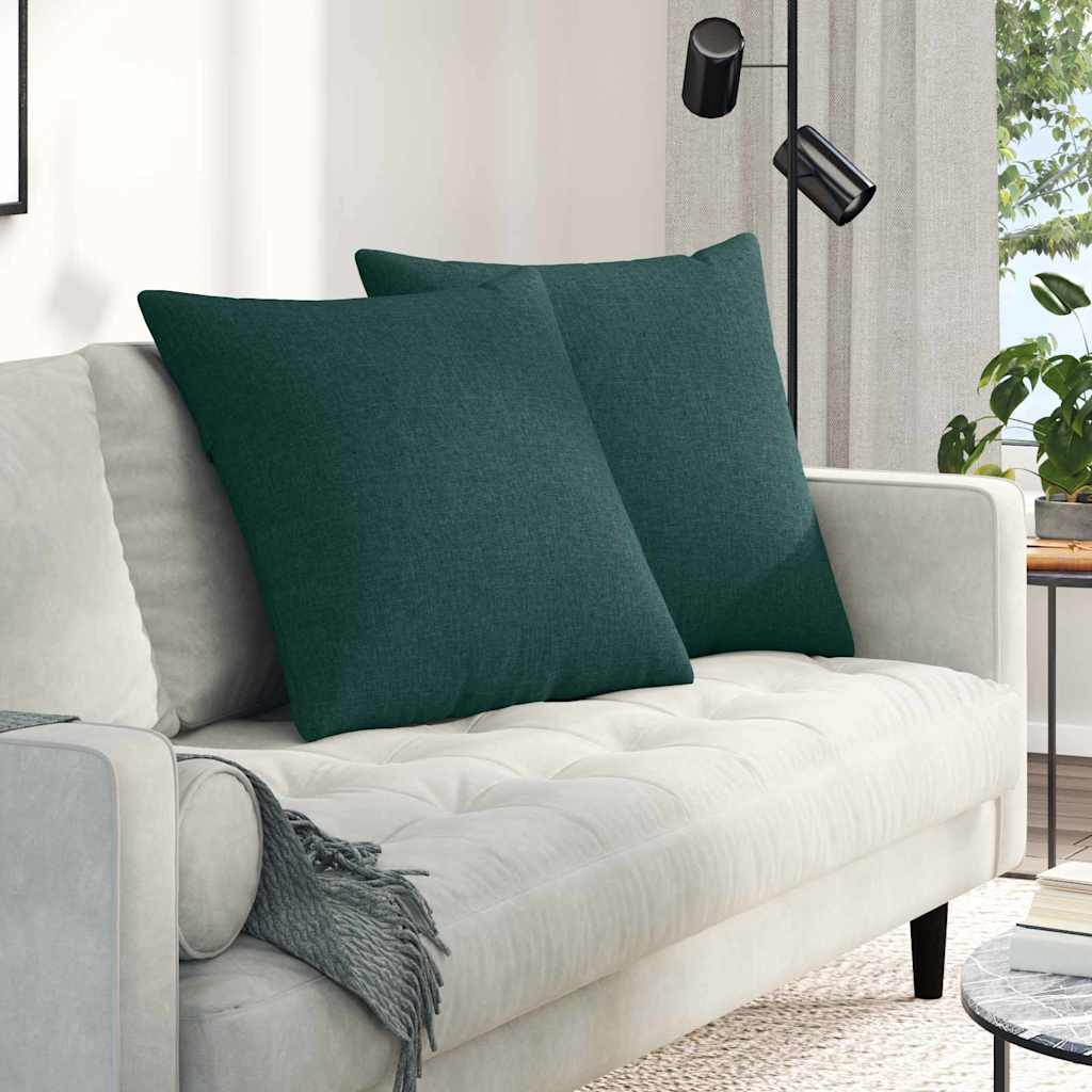Sofa Pagalvės 2 pcs Tamsiai žalia 80 x 80 cm audinys