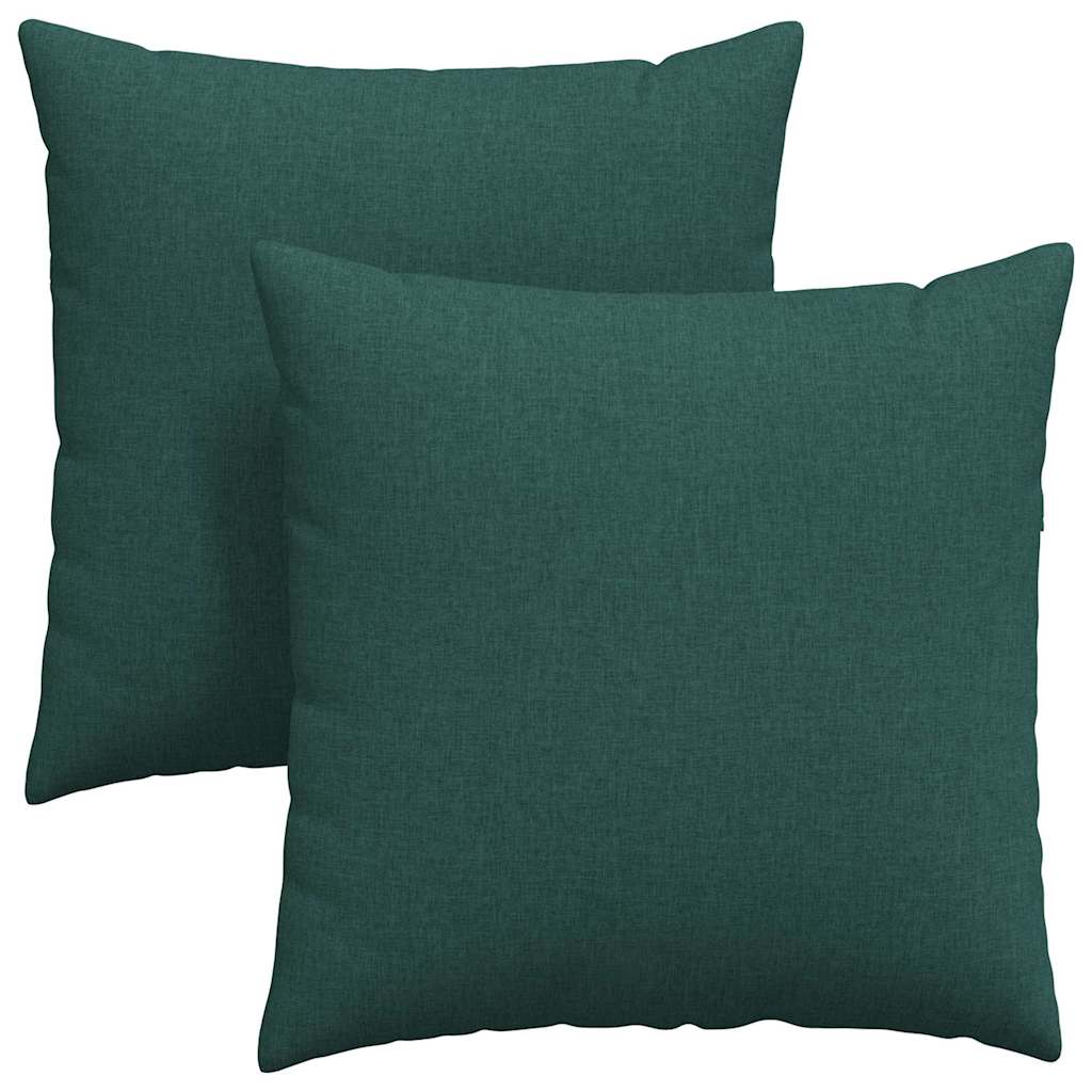 Sofa Pagalvės 2 pcs Tamsiai žalia 80 x 80 cm audinys