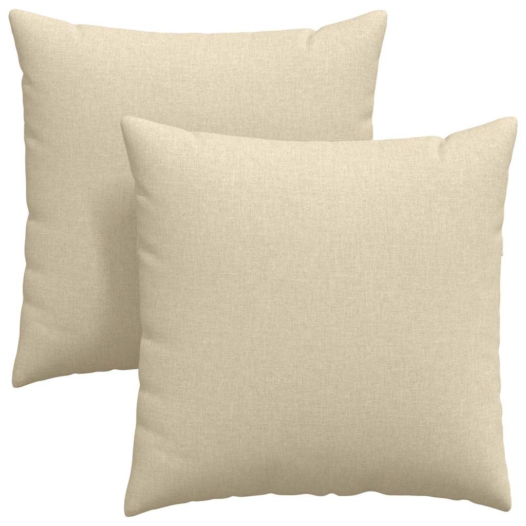 Sofa Pagalvės 2 pcs Kreminė 80 x 80 cm audinys