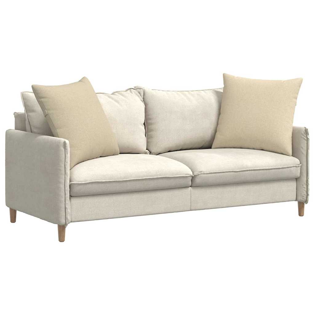 Sofa Pagalvės 2 pcs Kreminė 80 x 80 cm audinys