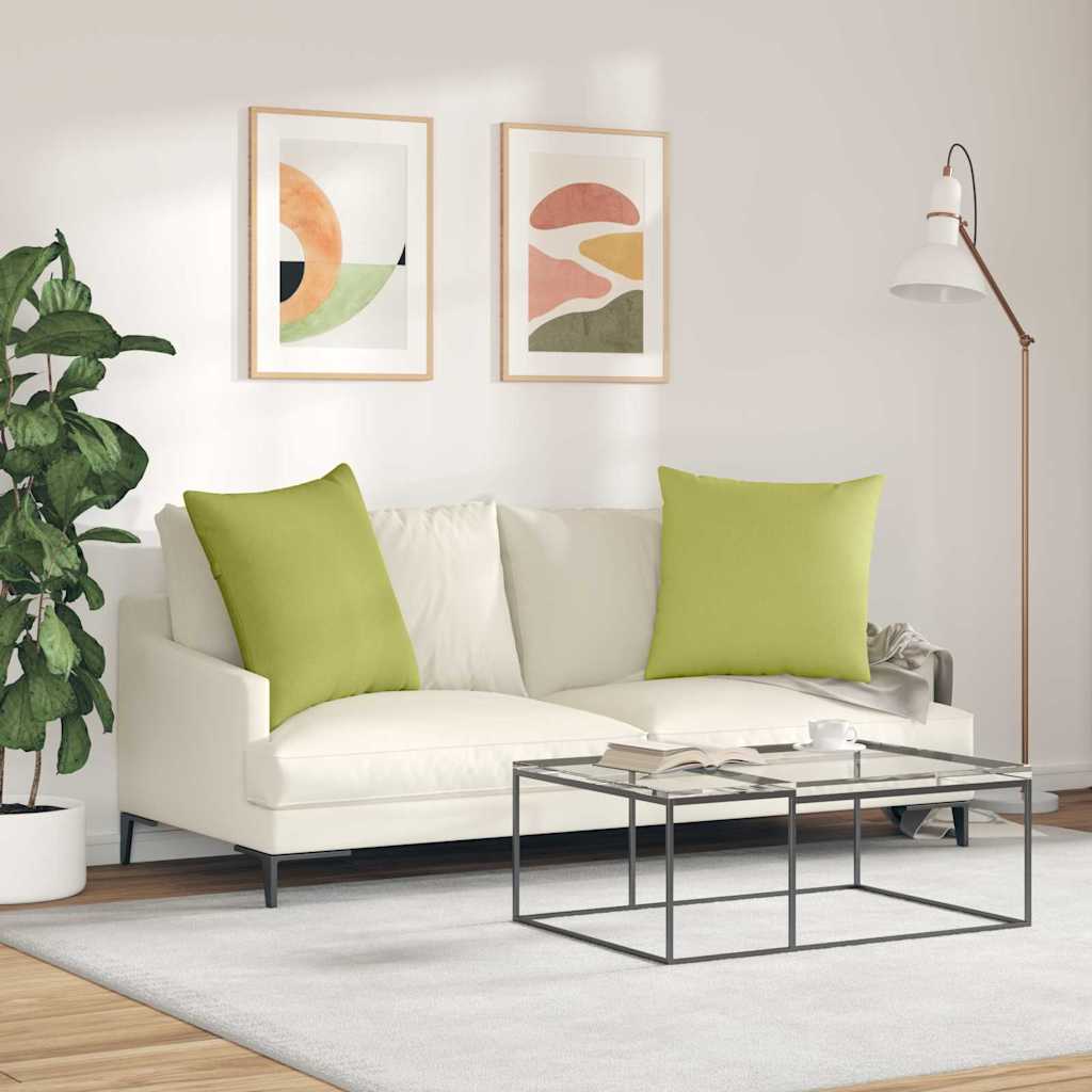 Sofa Pagalvės 2 pcs Šviesiai žalia 80 x 80 cm audinys