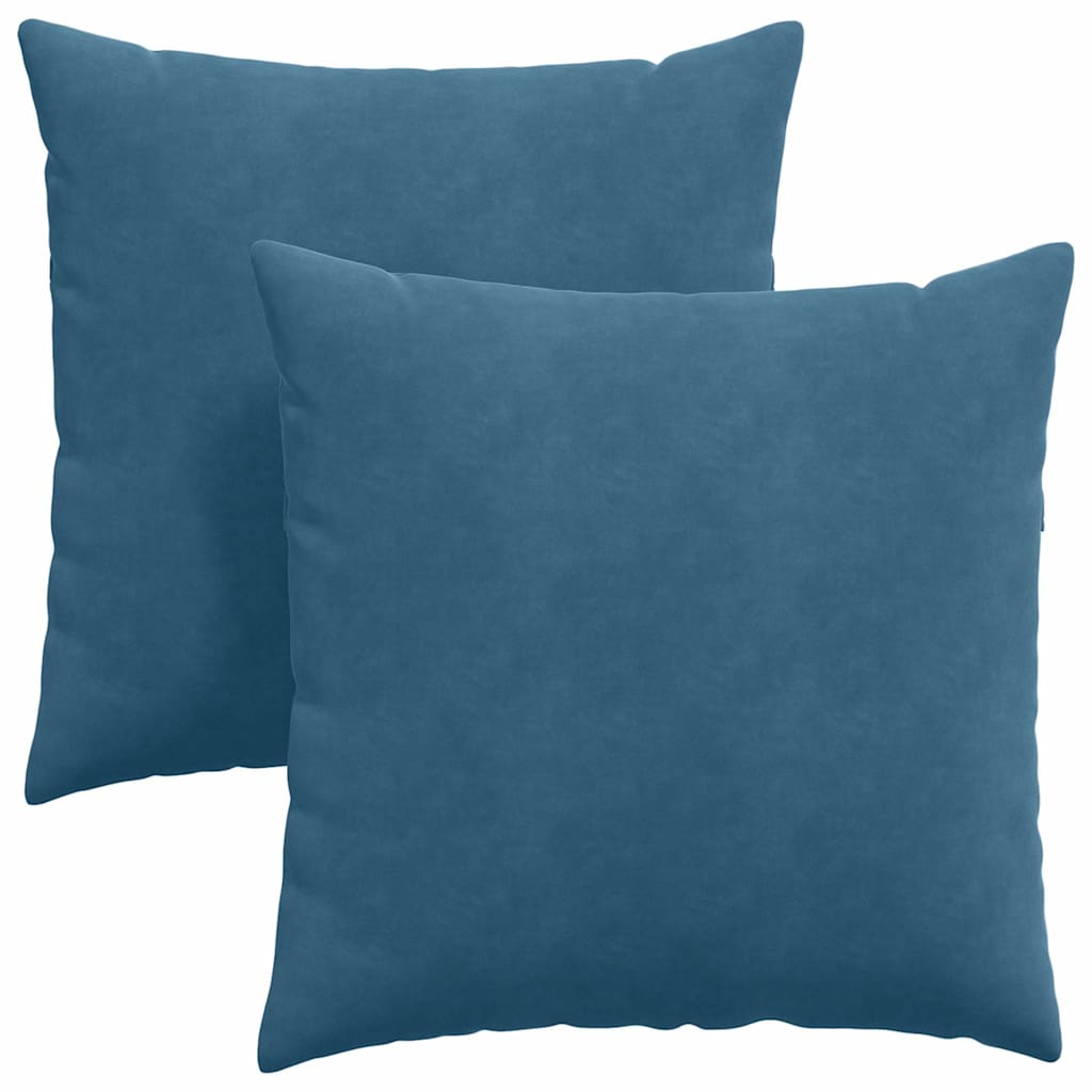 Sofa Pagalvės 2 pcs Mėlyna 80 x 80 cm Kordūrinis audinys