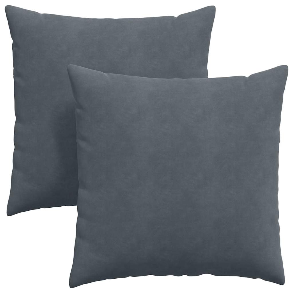 Sofa Cushions 2 pcs Dark Grey 80 x 80 cm Corduroy