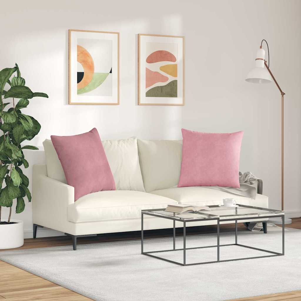 Sofa Cushions 2 pcs Pink 80 x 80 cm Cordura Fabric