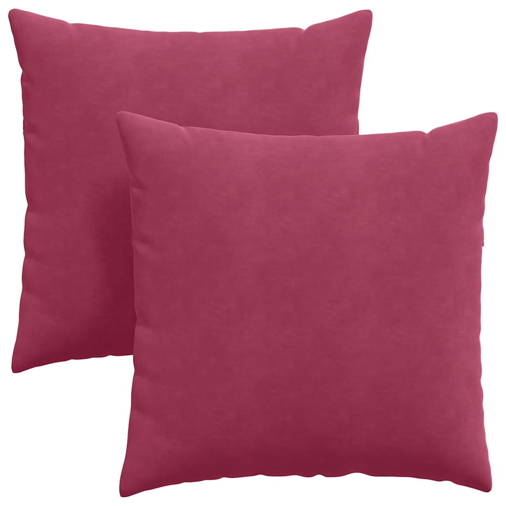 Sofa Pagalvės 2 pcs Vyno raudona 80 x 80 cm Kordūrinis audinys
